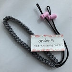 【order♡】お出かけマグのための♡ネックストラップ　アウトドアコード　ブラック×ダイヤモンドカモ