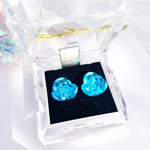🆕青いミニ薔薇＊ピアス／イヤリング
