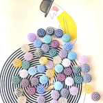 【10コセット】JIRI＊IVANA#czech beads#チェコビーズ　spiral14㍉　mix assort matte/white
