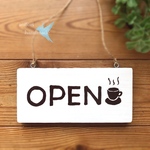 カフェ風　OPEN CLOSEプレート