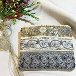 【プレゼントにも◎🎁】インド刺繍リボン インド刺繍 小物入れ ポーチ