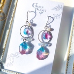 【春空鉱石/long】　ピアス/イヤリング　レジンアクセサリー