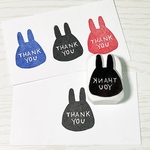 うさぎのthank youはんこ　消しゴムはんこ