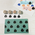 小さな顔の消しゴムはんこ　4個セット