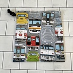 〘完成品〙 入園 入学 セット ✜ かっこいい 電車 たくさん柄♪ お着替え袋　コップ袋♪ 男の子 