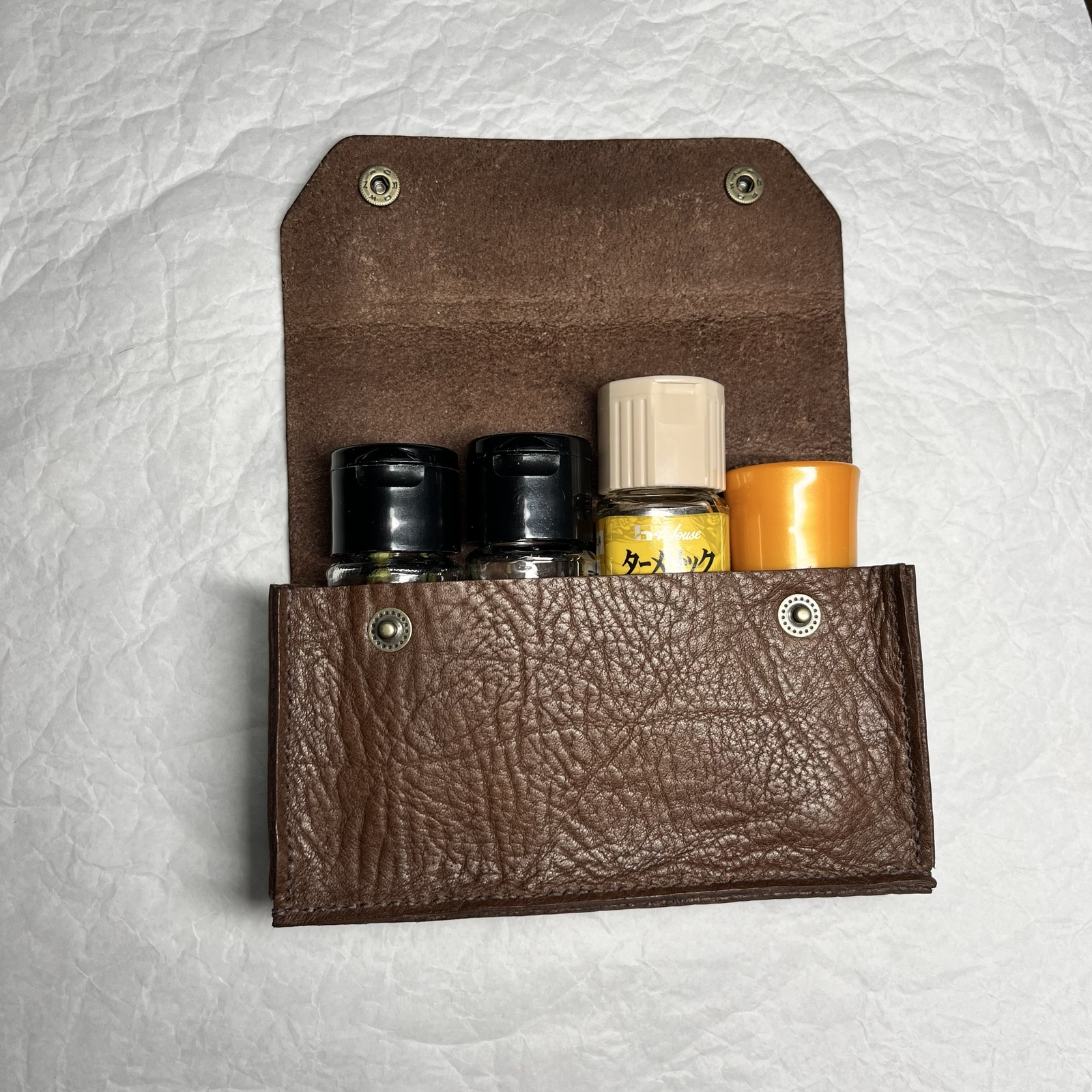 Nobito レザースパイスケース　ダークブラウン Leather_spice_case | NOBiTO