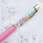 ミニチュアドロップのボールペン　ピンク