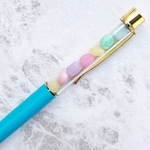 ミニチュアドロップのボールペン　ブルー