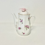 陶花の蓋の、バラのソース(ミルク)ポット