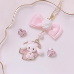しゅがうさと桜の花びらネックレス🌸【1点物】