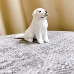 グレート・ピレニーズ　ピレネー犬　ミニチュア　犬　置物　フィギュア　粘土