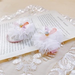 ふわふわビーズフラワー/ベビーヘアピン/ヘアゴム