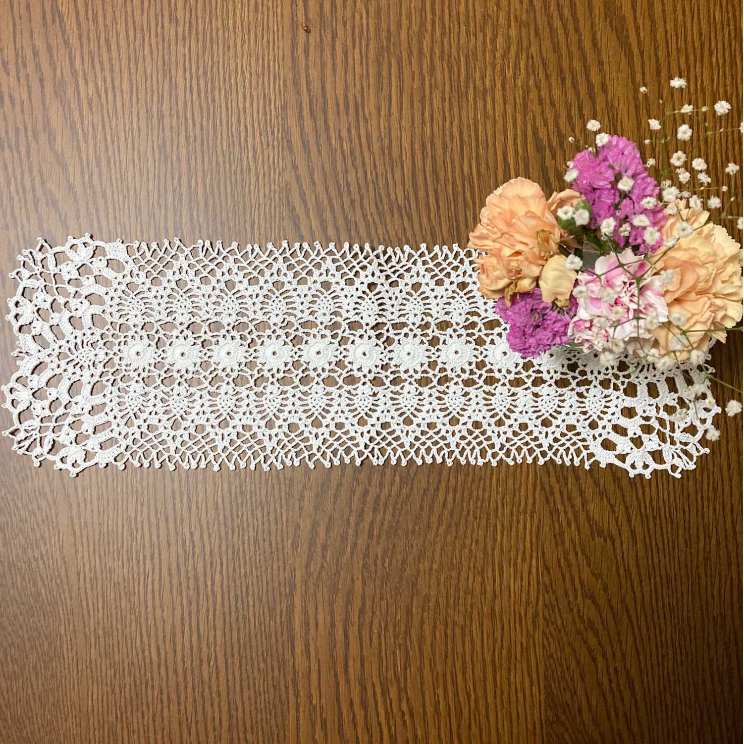 ハンドメイド⭐︎レース編みドイリー（直径約32cm） - OPIAT281