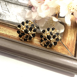 VINTAGE EARRING  華やかクラシックフラワーイヤリング　アンティーク  ヴィンテージ クラシカル　花　フラワー　大ぶり　クリップ　ナチュラル　カジュアル　ビジュー　結婚式　オケージョン 