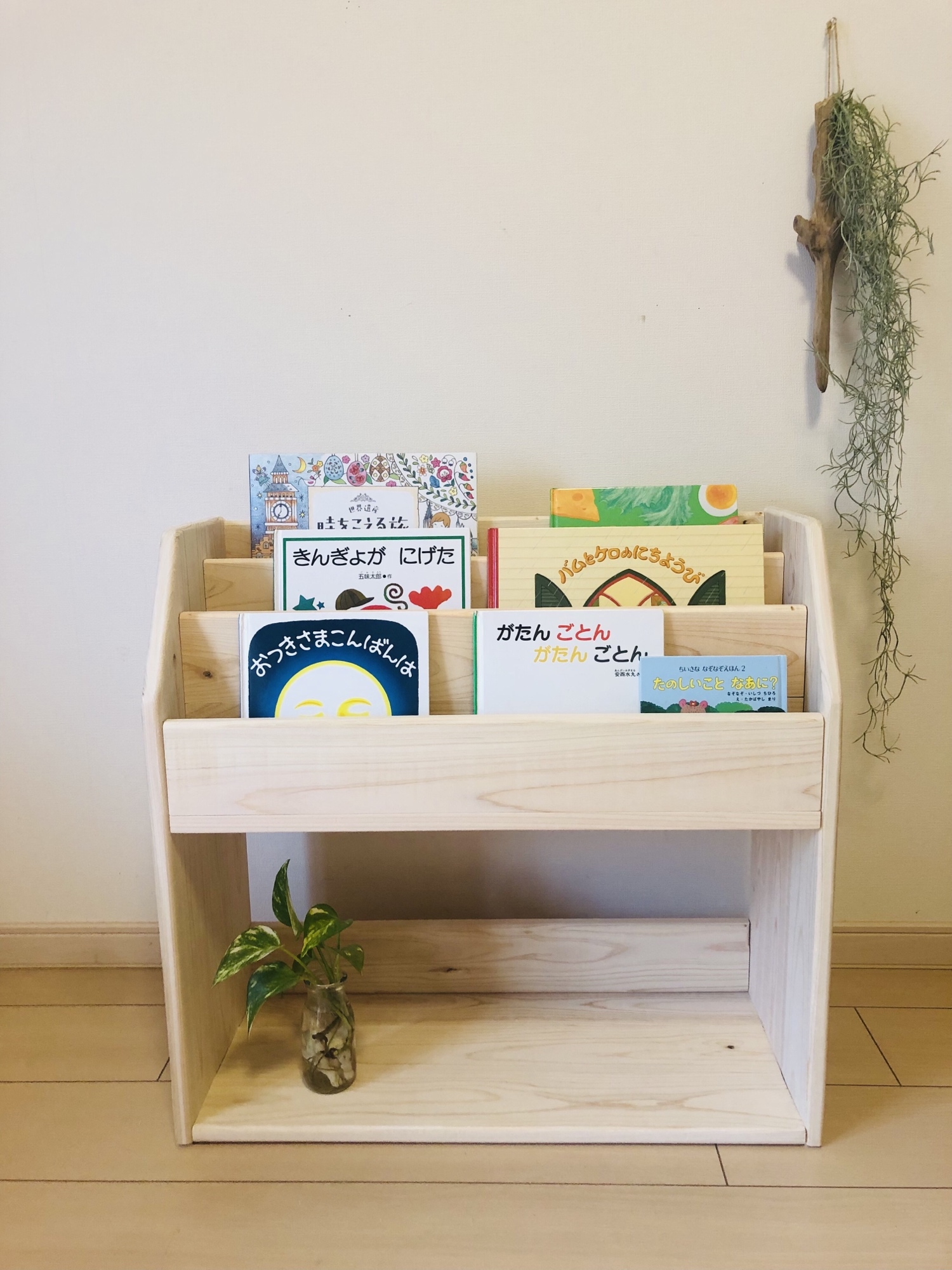 ひのき　絵本棚　本棚　ブックシェルフ　オーダーメイド　無垢材家具　収納 ひのきの本棚 絵本棚 ブックシェルフ 無垢材家具 オーダーメイド