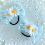 春🌸 お花♡ふんわりチュールリボン♡入園入学♡お揃い♡プチギフト♡キッズヘアゴム♡2個セット