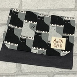 移動ポケット　マチなし♡猫×グレー