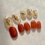 キラキラオレンジ🍊ネイル