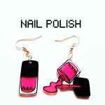(再3)アシメNail Polishピアス(PINK)