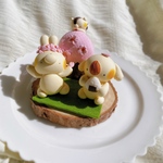 うさことこあらのお花見マスコット