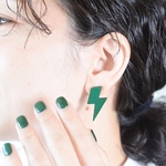 Thunder【レザーピアス/イヤリング】  “Green”