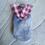 犬服！Msize！ウォシュデニム　レッド