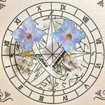 再販 紫陽花の雨雫イヤリング/ピアス 水色