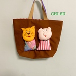 イエロー猫ちゃんとブタさん