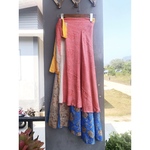  No,17/インドサリー▲マキシ丈＊リバーシブル巻きスカート