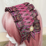 【受注生産】ヴィンテージ風キラキラヘッドドレス（ピンク）