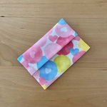 子どもサイズのポケットティッシュケース　水彩風ドット＆ハート