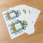 スケッチブックシアター素材「博士のびっくりバースデー」