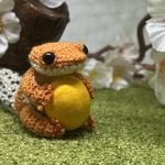 あみぐるみレオパ　お座りシリーズ　たまご付き