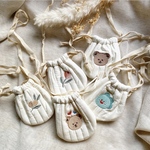 無料ラッピング付き✨刺繍ミニ巾着🤎出産祝い/プレゼント🧸