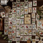 海外シール　切手風　植物　ボタニカル♬