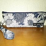 リバティ デニムスイムのポーチ