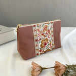 インド刺繍リボンのメイクポーチ