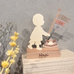 [名入れ可]こどもの日のちいさな男の子/木製/鯉のぼり/兜/端午の節句