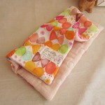 再販*８重ガーゼ大判ハンカチ*colorfulチョウ