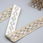 100cm刺繍リボン5/ホワイト