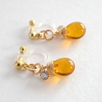 GLASS Larme earring アンバー