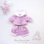 【即納】セーラーセットアップ　⌘ 26センチサイズ ドール服 お人形服 お世話人形 ハンドメイド服 ⌘ Lotus Flower's Works ⌘ ハートキャノピー