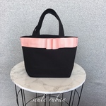 【ミニトートバッグ  お散歩　ランチバッグ　シンプルリボン】