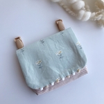 sale❣️ナチュラル可愛い花柄×ベージュチェック移動ポケット☆女の子 ☆入園