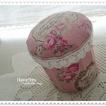 綿棒ケース　ピンクローズ　リネン 