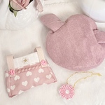 《完成品販売》うさみみ帽子＆サロペット＆お花bag3点セット ちびぬいサイズ
