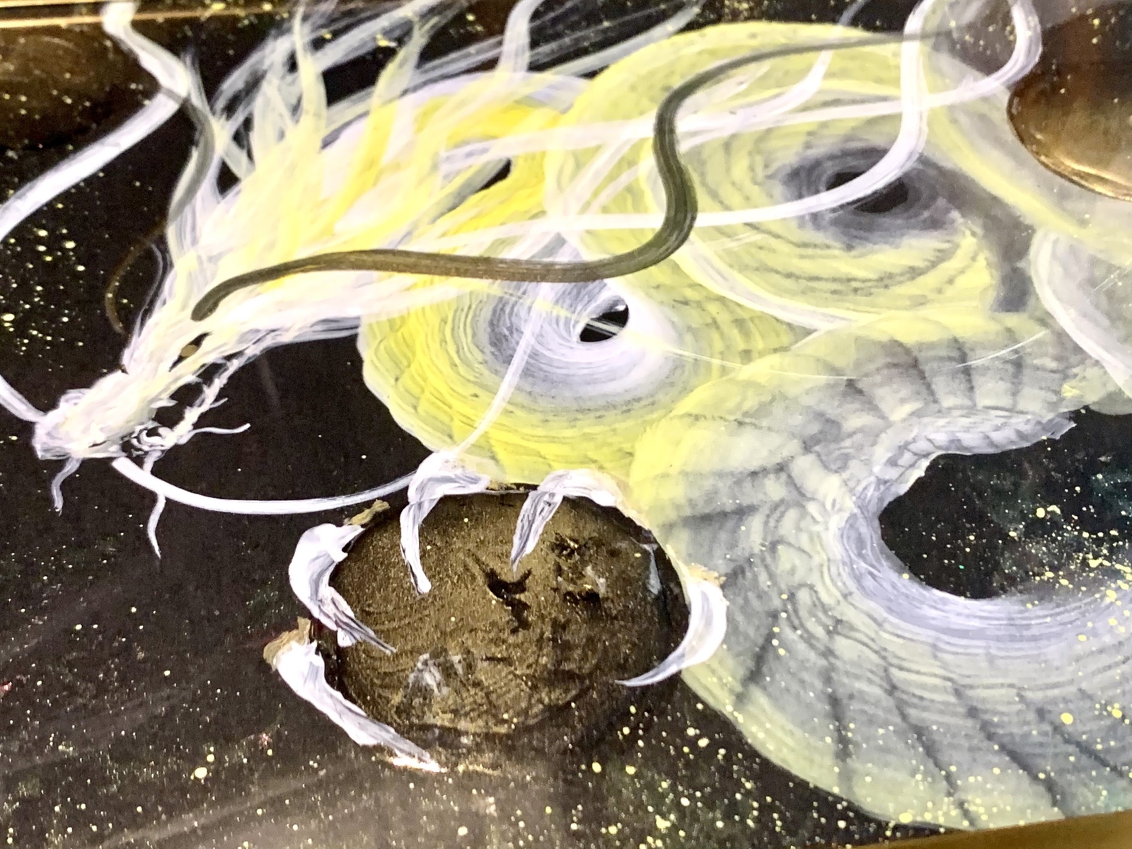 光龍】 龍神エネルギーアート✨縁起物 一筆龍 隕石 - 隕石雑貨ななの