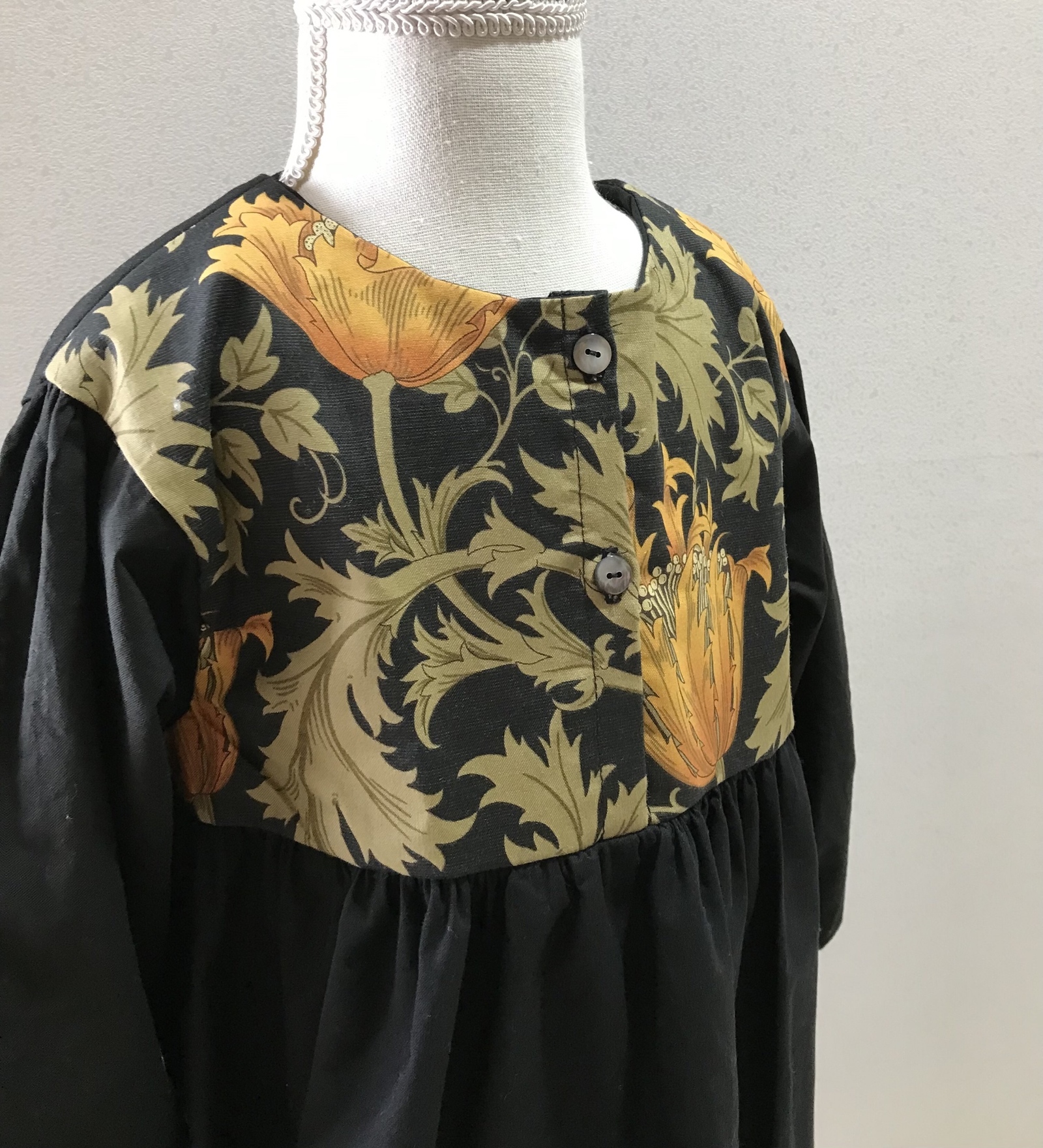 人気No.1✽.｡.:*《size80〜150》【ヨークワンピース】ウィリアムモリス