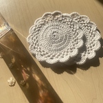 お花のレースコースター　☁️アイボリー☁️