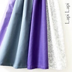 【ラスト一点セール】レース柄パッチワーク切り替えスカート  パープル